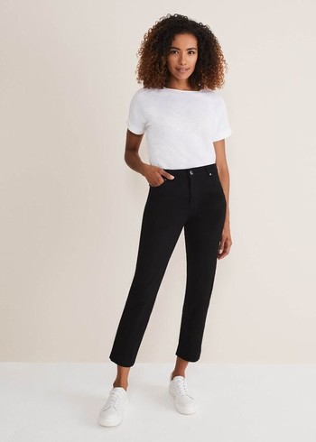 Phase Eight Ocha Straight Leg Jeans Black Australia | KY0245368